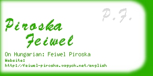 piroska feiwel business card